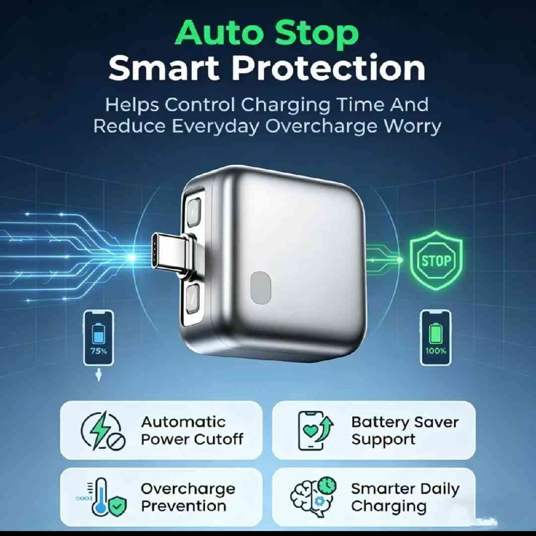 Auto Stop Smart Charging Protector  Overcharge Protection Adapter